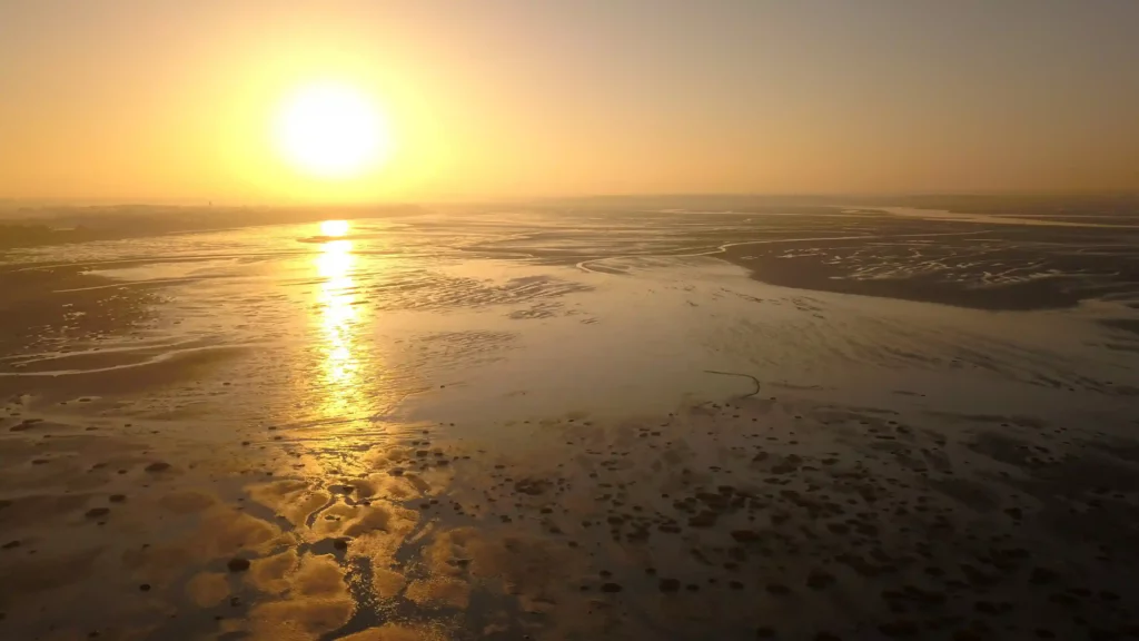 Coucher de soleil sur la baie de Somme