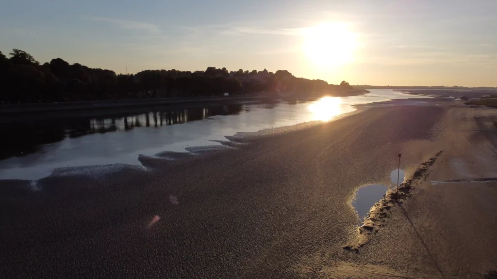 Baie de Somme - Couché du soleil sur Saint Valery-sur-Somme